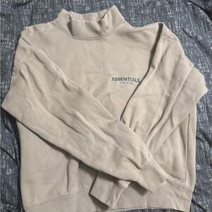 Cream Essentials mock neck sweatshirt